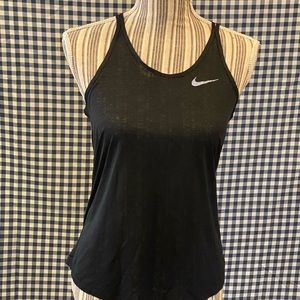 Nike Women's Dri Fit Lightweight Cross Back Black Tank Top Size Small